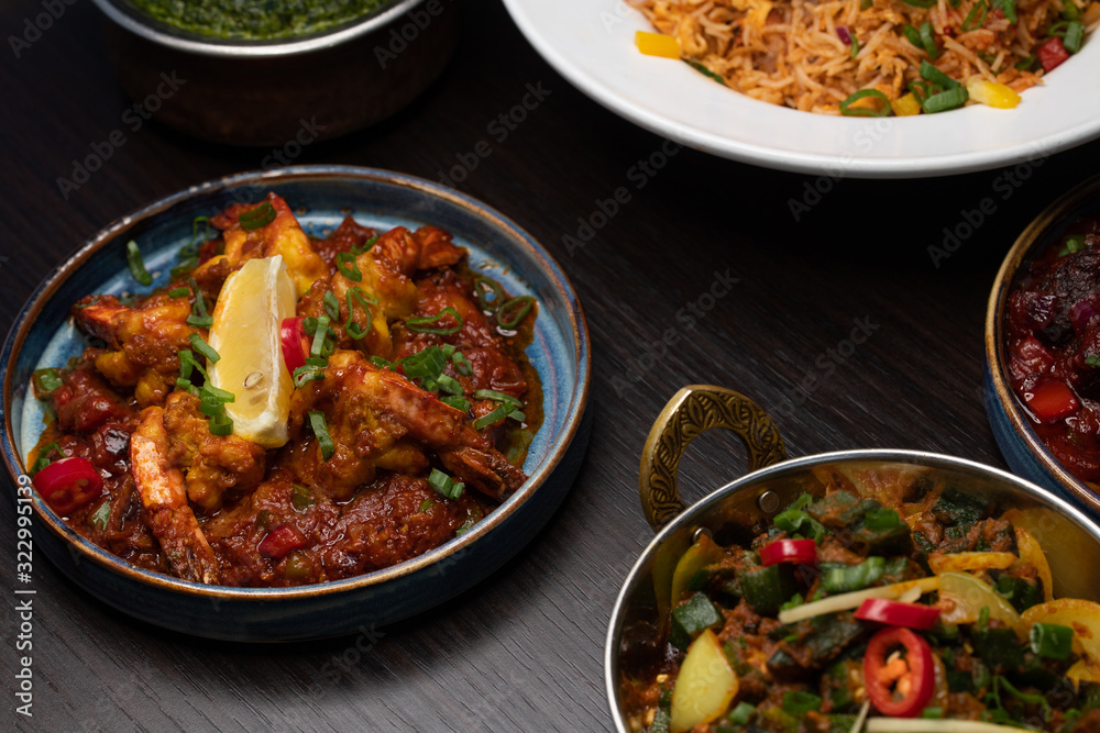 Indian Food with herbs and spices Indian Food with herbs and spices