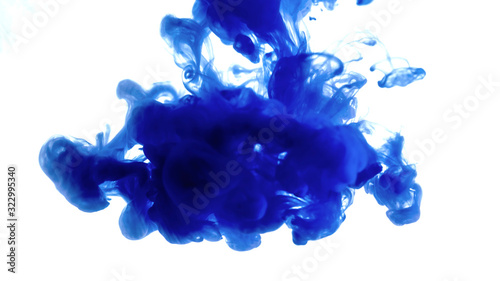 Acrylic colors and ink in water. Abstract background. Isolated. Collection.