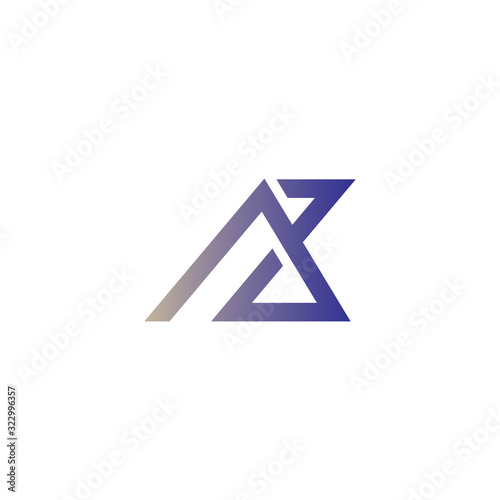 Initial letter az or za logo vector templates