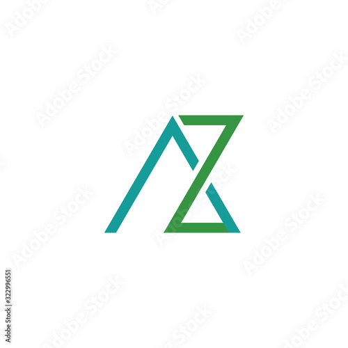 Initial letter az or za logo design template