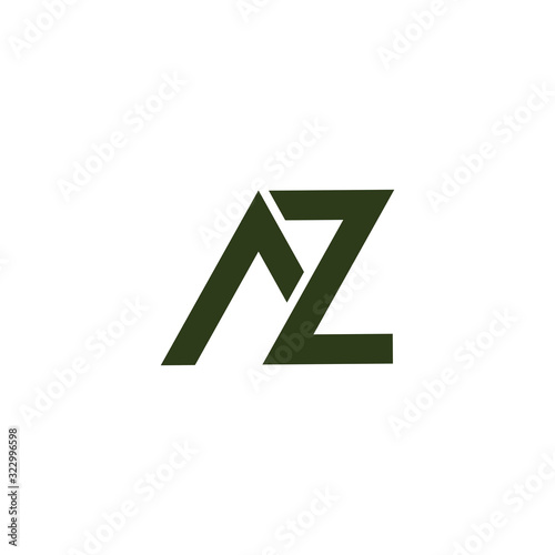 Initial letter az or za logo design template