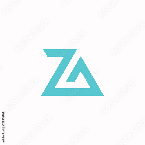 Initial letter az or za logo design template