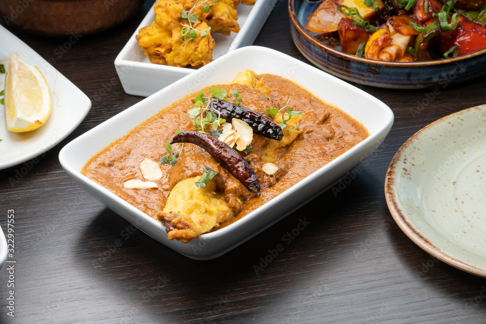 Indian food - fish in curry Indian food - fish in curry