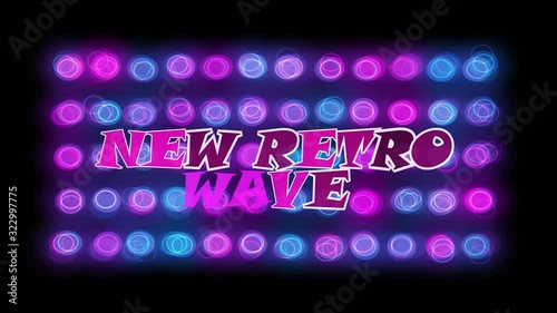 NEV Retrowave, 80s retro abstract background photo