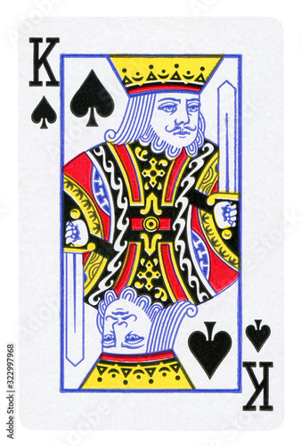 King of Spades playing card - isolated on white (clipping path included)