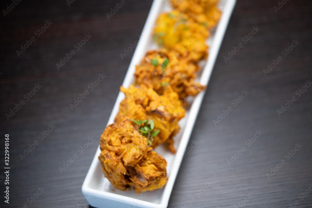 Indian food - deep fried onion 