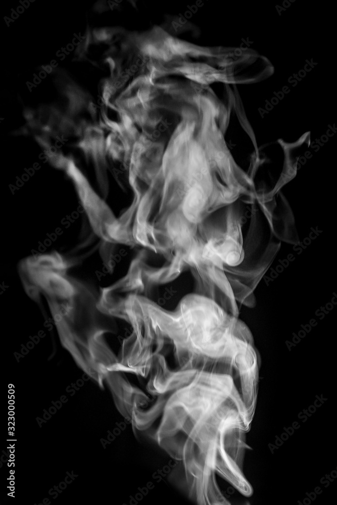 Smoke or steam on black isolated background for insertion image in overlay mode_ Smoke or steam on black isolated background for insertion image in overlay mode_