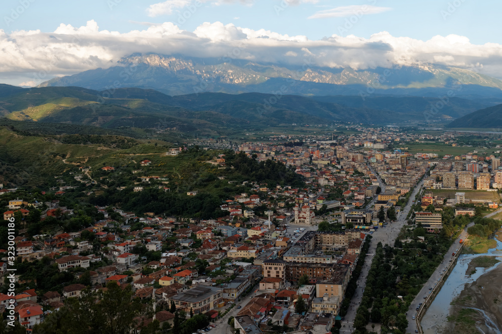 Berat - miasto-museum na liście UNESCO widziane z góry