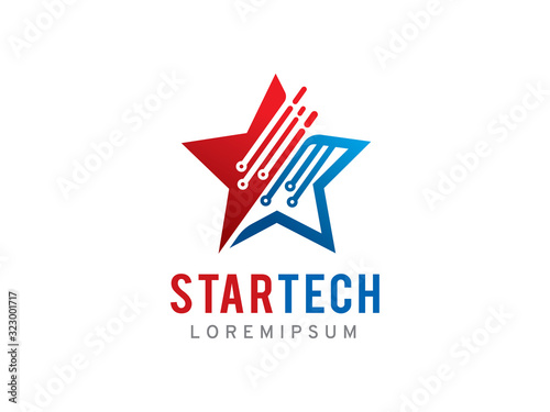 Star technology logo template design, icon, symbol Free Download Star technology logo template design, icon, symbol - GFXLoad