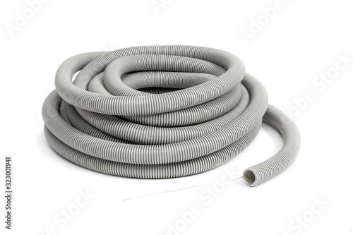 Plastic hoses on an isolated background
