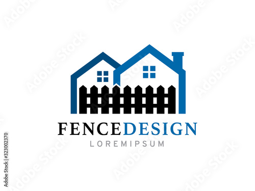 Fence logo template design, icon, symbol
