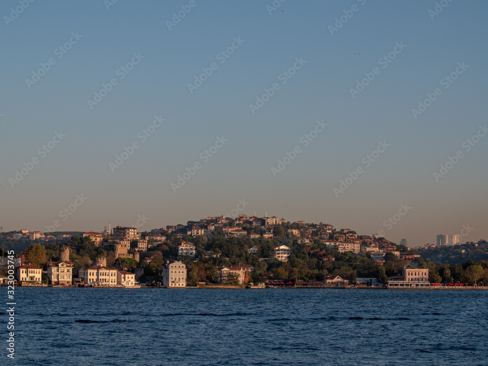 Views of Istanbul from the Bosphorus Strait, Turkey 
