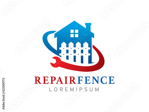 Fence logo template design, icon, symbol