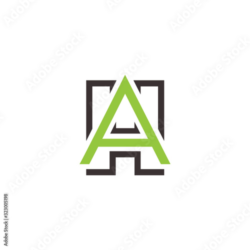 Initial letter ah or ha logo vector design template photo