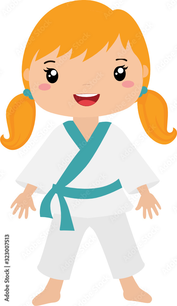 Karate Girl Blonde hair