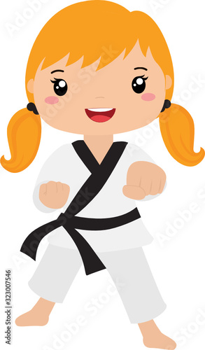 Karate Girl Blonde hair