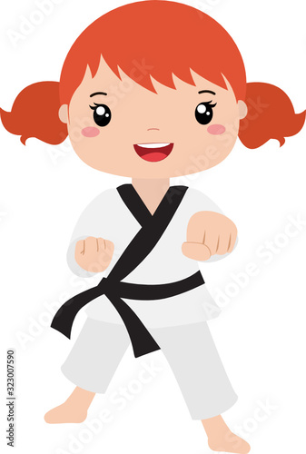 Karate Girl Red hair