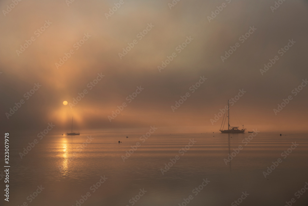 Boats in Sunrise