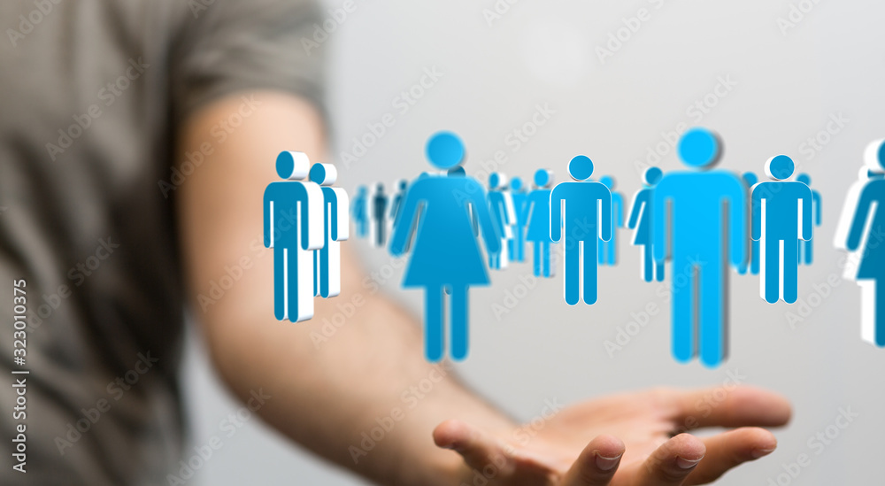 Social Networking illustration team group digital Social Networking illustration team group digital