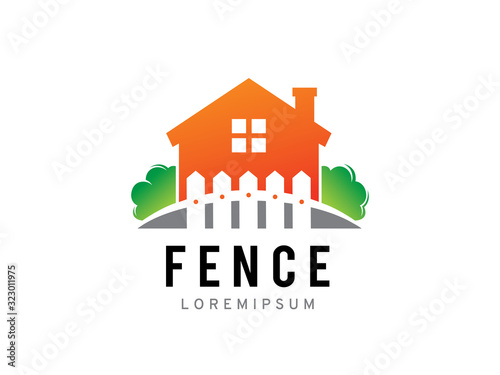 Fence logo template design, icon, symbol