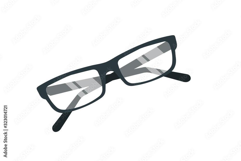 Eye glass vector on white background Eye glass vector on white background