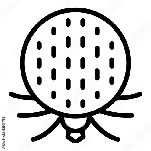Dog mite icon. Outline dog mite vector icon for web design isolated on white background