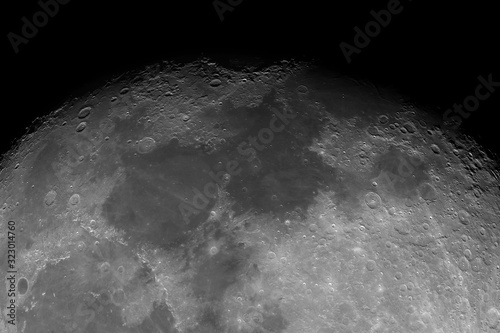 Close-up of the Moon surface. Main objects and areas: Mare Imbrium, lava flows, Mare Serenitatis, dark edges, Serpentine Ridge, Archimedes, Aristillus, Autolycus, Mare Tranquilitatis photo