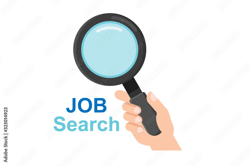 Job search icon vector Job search icon vector