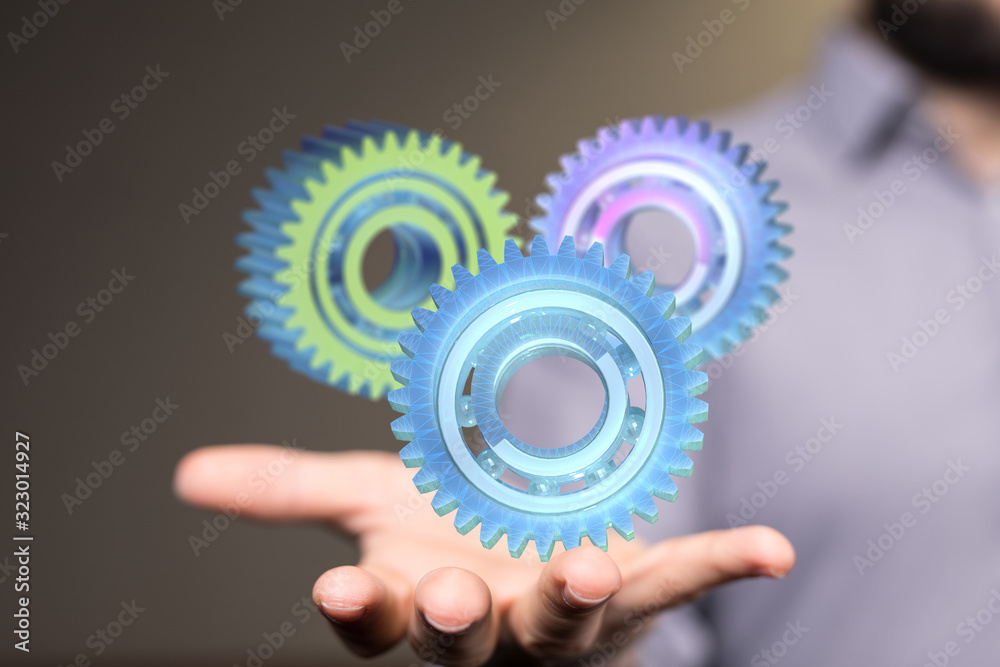 gear Technology setting concept background. gear Technology setting concept background.
