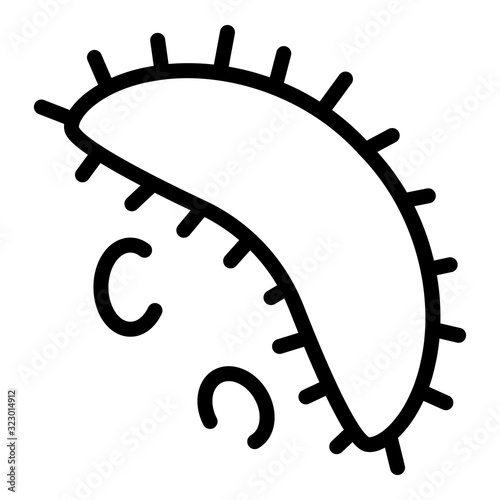 Infection bacteria icon. Outline infection bacteria vector icon for web design isolated on white background