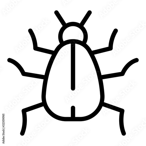Organism bug icon. Outline organism bug vector icon for web design isolated on white background
