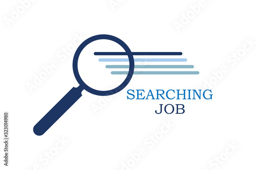 Job searching icon vector, human resource concept vector