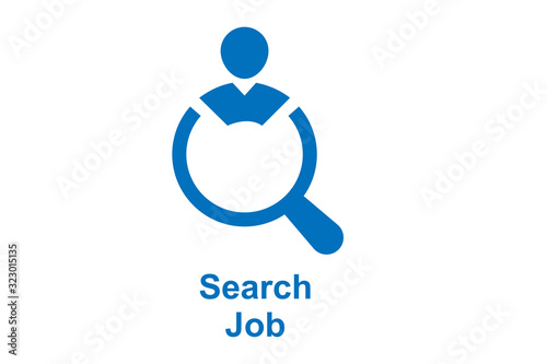 Job searching icon vector, human resource concept vector