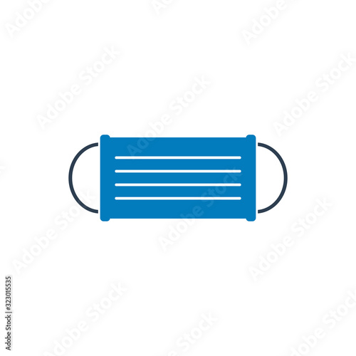Surgical, Safety Mask Icon. Flat style vector EPS.