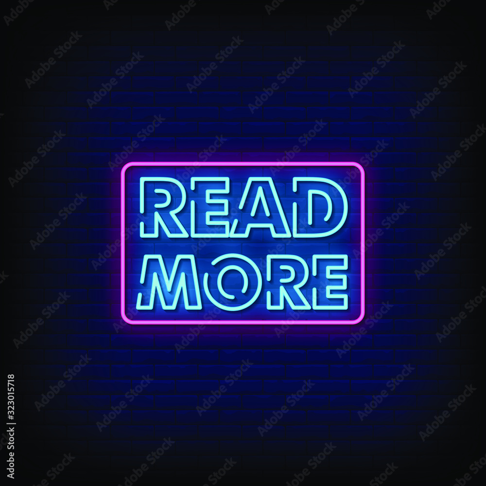 Read More Neon Signs Style Text Vector Read More Neon Signs Style Text Vector
