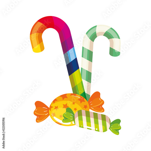 set of candies isolated icon vector illustration design