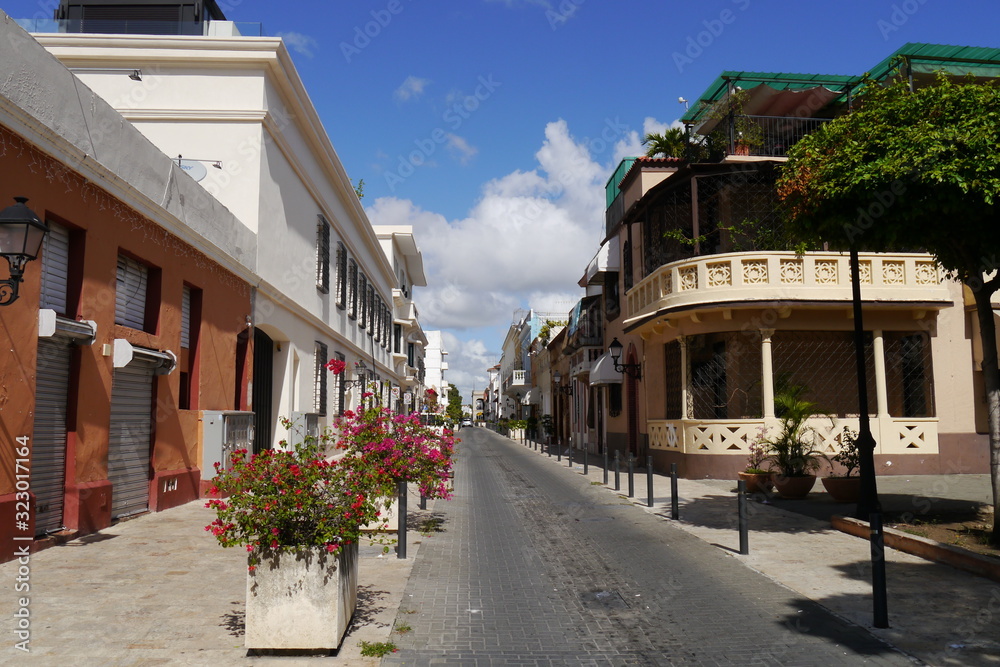 Gasse in der Zona Colonial in Santo Domingo
