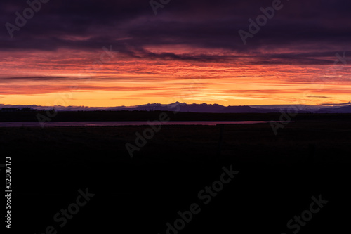 Icelandic sunrise from home in Selfos © Henko Studio