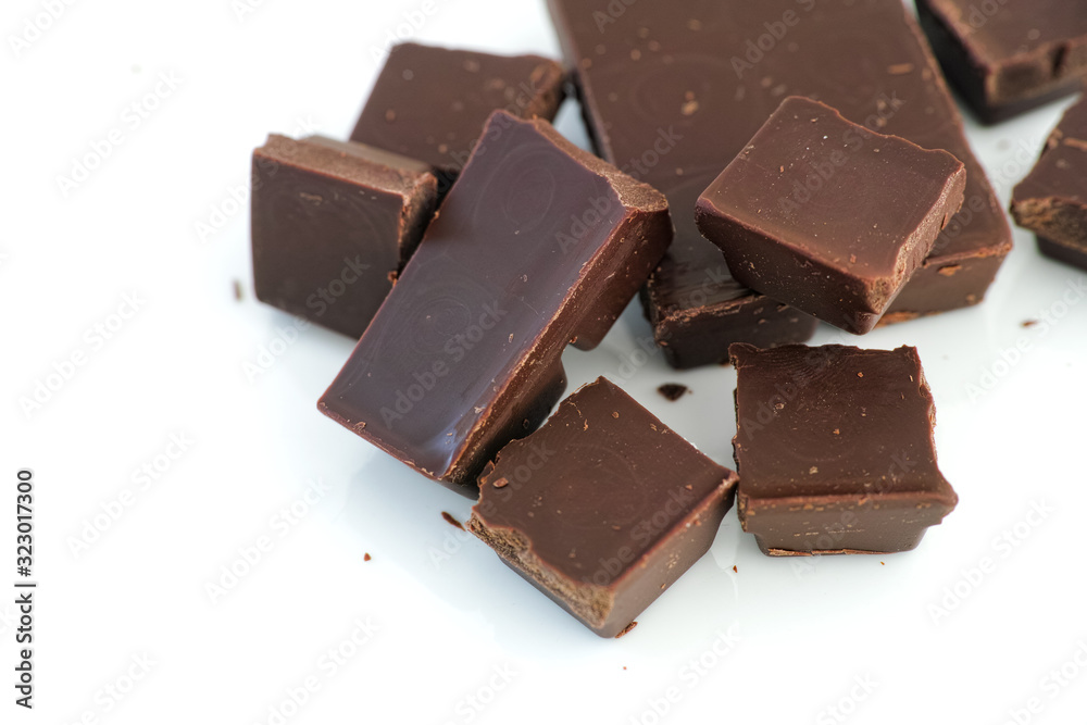 Broken dark chocolate. Dairy free and gluten free Broken dark chocolate. Dairy free and gluten free
