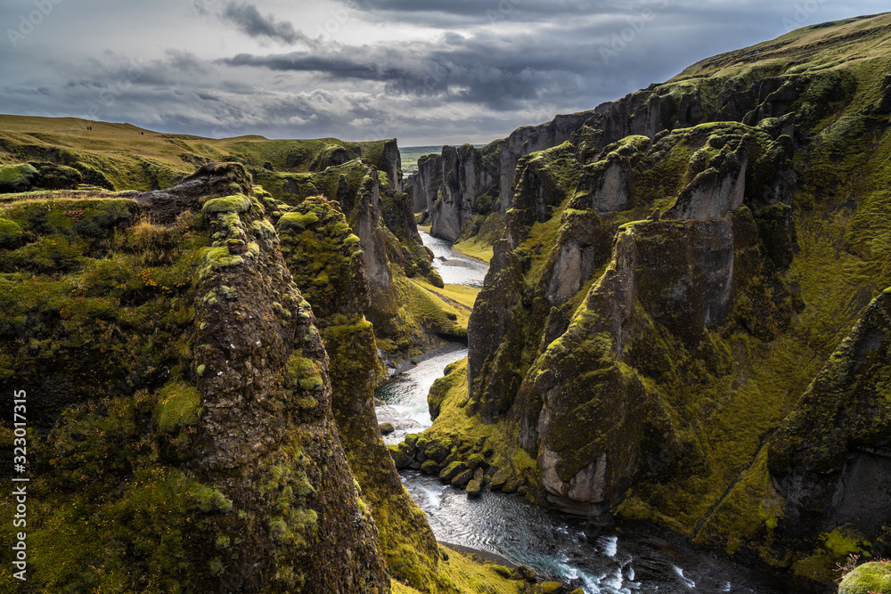 Stunning Fjadrargljufur canyon in Iceland