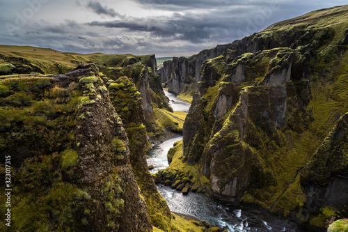 Stunning Fjadrargljufur canyon in Iceland