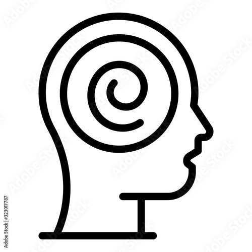 Hypnosis therapy icon. Outline hypnosis therapy vector icon for web design isolated on white background