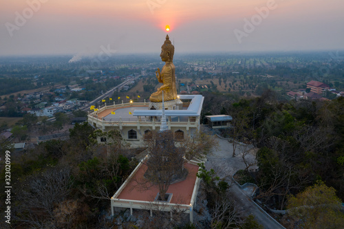 Bandai It Temple The sunset of Phetchaburi province  Asia  Thailand