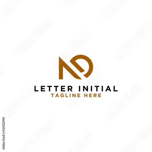 logo design inspiration for companies from the initial letters of the ND logo icon. -Vector