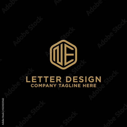 logo design inspiration for companies from the initial letters of the NE logo icon. -Vector