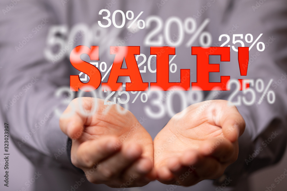 percent shopping digital in hand 3d. percent shopping digital in hand 3d.