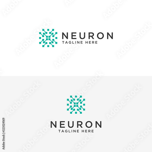 The concept of the Neuron logo. Logos available in Eps vectors. - Vector