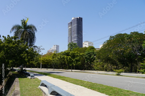 Leere Straße Avenida Parque Mirador Sur, Santo Domingo © Falko Göthel