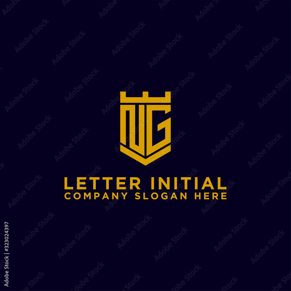 logo design inspiration for companies from the initial letters of the NG logo icon. -Vector logo design inspiration for companies from the initial letters of the NG logo icon. -Vector