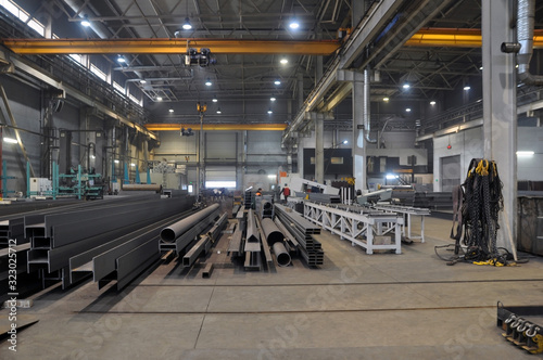 interior of the production room of a metal fabrication plant